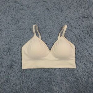 Underoutfit Bra Womens Large Beige Wireless Padded Bralette Style 450 NWOT